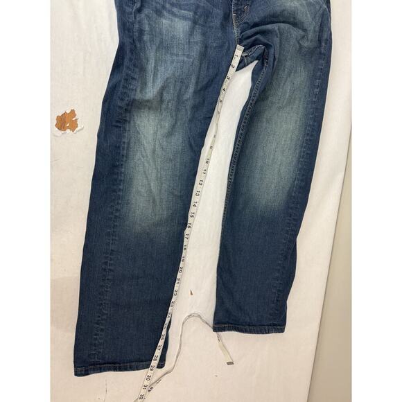 Levi's 505 Regular Fit Straight Leg Jeans Men 33 * 30 Medium Wash Grunge Zip Fly - Picture 5 of 10